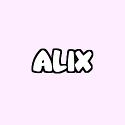 Coloring page first name ALIX