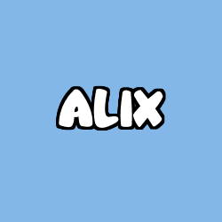 Coloring page first name ALIX