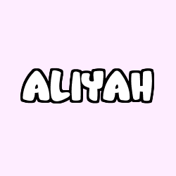 Coloring page first name ALIYAH