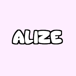 Coloring page first name ALIZE