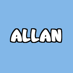 Coloring page first name ALLAN