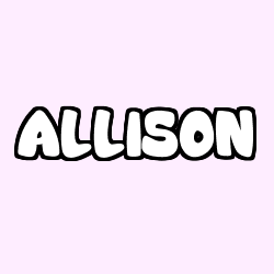 Coloring page first name ALLISON