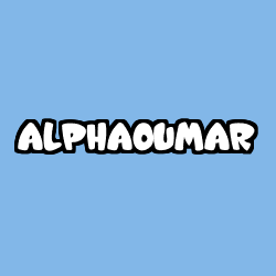 Coloring page first name ALPHAOUMAR