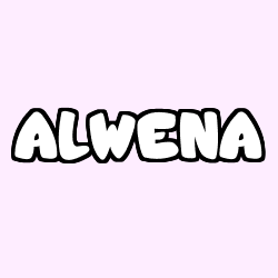 Coloring page first name ALWENA