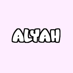 Coloring page first name ALYAH
