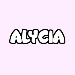 Coloring page first name ALYCIA
