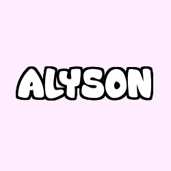 Coloring page first name ALYSON