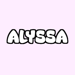 Coloring page first name ALYSSA