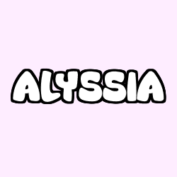 Coloring page first name ALYSSIA