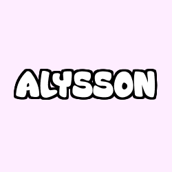 Coloring page first name ALYSSON