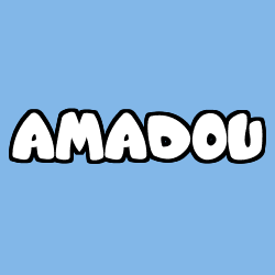 Coloring page first name AMADOU