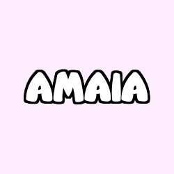 Coloring page first name AMAIA