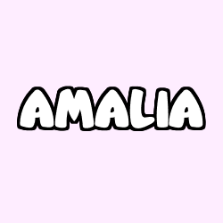 Coloring page first name AMALIA