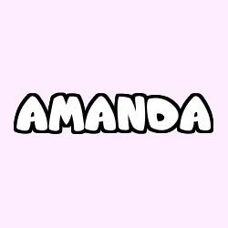 Coloring page first name AMANDA