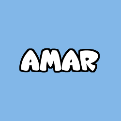 Coloring page first name AMAR