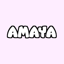 Coloring page first name AMAYA