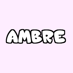 Coloring page first name AMBRE