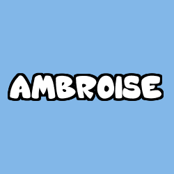 Coloring page first name AMBROISE