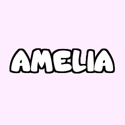 Coloring page first name AMELIA