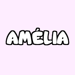 Coloring page first name AMÉLIA