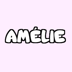 Coloring page first name AMÉLIE