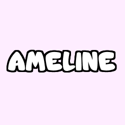Coloring page first name AMELINE