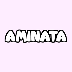 Coloring page first name AMINATA