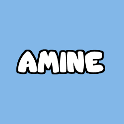 Coloring page first name AMINE