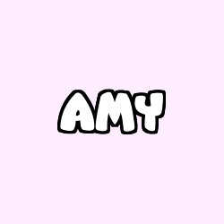 Coloring page first name AMY