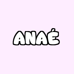Coloring page first name ANAÉ