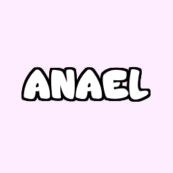 Coloring page first name ANAEL