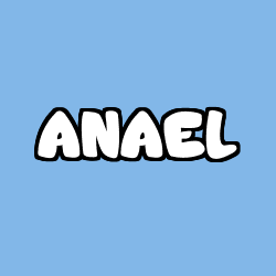 Coloring page first name ANAEL