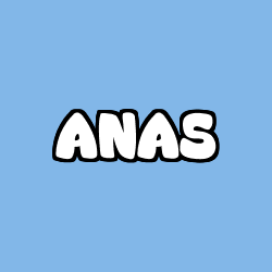 Coloring page first name ANAS