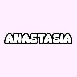 Coloring page first name ANASTASIA