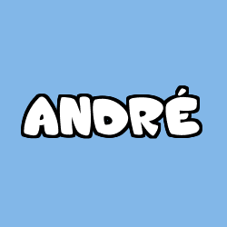Coloring page first name ANDRÉ