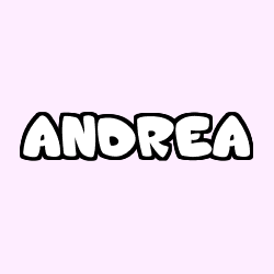 Coloring page first name ANDREA