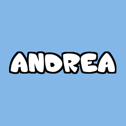 Coloring page first name ANDREA