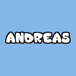 Coloring page first name ANDREAS