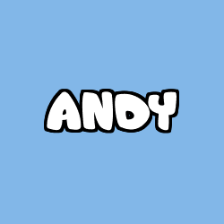 Coloring page first name ANDY