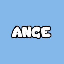 Coloring page first name ANGE