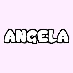 Coloring page first name ANGELA