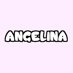 Coloring page first name ANGELINA