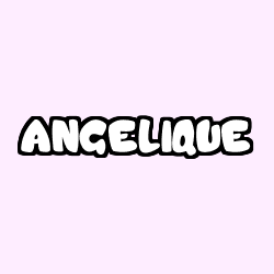 Coloring page first name ANGELIQUE