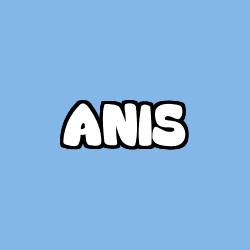 Coloring page first name ANIS