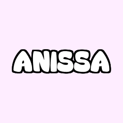 Coloring page first name ANISSA
