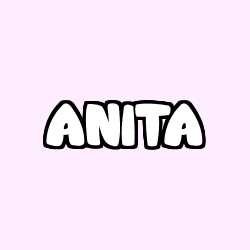 Coloring page first name ANITA