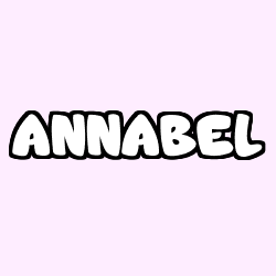 Coloring page first name ANNABEL
