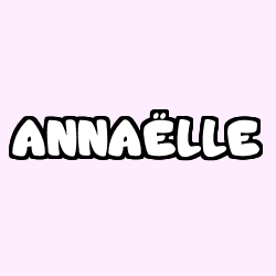 Coloring page first name ANNAËLLE