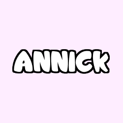 Coloring page first name ANNICK
