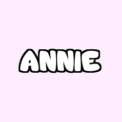 Coloring page first name ANNIE